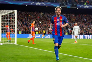 Messi fue la figura de los blaugranas al marcar tres goles. (AP)

