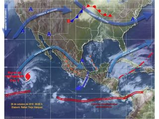 El huracán actualmente de categoría 4, se ubicó a unos 895 kilómetros al oeste-suroeste de Isla Socorro, Colima y a mil 195 kilómetros al suroeste de Cabo San Lucas. (ESPECIAL) 