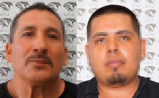 La Fiscalía General del Estado dio a conocer la detención de Luis Alberto, de 20 años y Carlos, de 48, el primero con domicilio en Torreón y el otro en Gómez Palacio. (ESPECIAL)