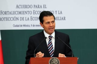 Propuesta. Peña indicó que el acuerdo 'atiende las preocupaciones de las familias mexicanas'.