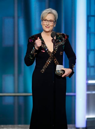 La representación organizadora de la entrega de los premios Globo de Oro expresó su “claro y firme apoyo para Streep”. (ARCHIVO) 