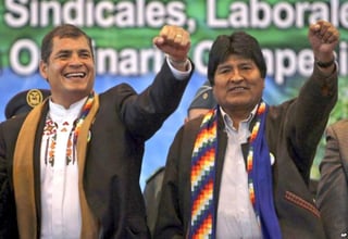 'Felicitamos al pueblo y gobierno de Ecuador por asumir la presidencia pro-témpore del G-77, el organismo de países más grande dentro la ONU', escribió Morales en su cuenta de Twitter. (TWITTER)