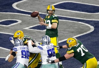 Aaron Rodgers lució en la victoria de los Packers sobre Cowboys para llegar a la final de la Nacional. (AP)
