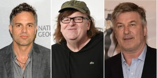 Los actores se unieron a la protesta masiva que convocó el cineasta Michael Moore. (ARCHIVO)