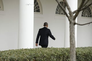 Al salir por última vez del Despacho Oval como presidente del país, Obama fue preguntado por los periodistas sobre sus últimas palabras a los estadounidenses y su respuesta fue: 'Gracias'. (AP)
