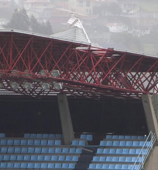 El estadio del Celta sufrió desperfectos debido a un temporal de lluvias, por lo que el duelo ante Real Madrid fue aplazado indefinidamente. (EFE)