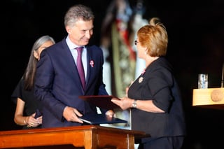 Mauricio Macri acompañó a la presidenta Bachelet.