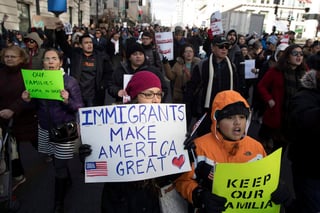 Apoyo. En Washington, se realizó una marcha en apoyo al evento ‘Un día sin inmigrantes’.