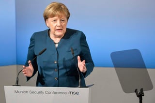 Merkel realizó estas declaraciones en su intervención en la jornada clave de la Conferencia de Seguridad de Múnich (MSC). (EFE)