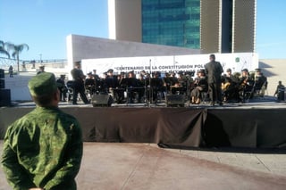Concierto. La banda músical de la XI Región Militar ofreció concierto por el Centenario de la Promulgación de la Constitución.