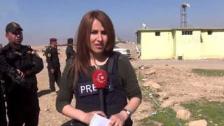 La joven presentaba un programa sobre la batalla contra el grupo terrorista EI en el norte de Irak, desde el lanzamiento de la ofensiva de Mosul el pasado octubre. (ESPECIAL)