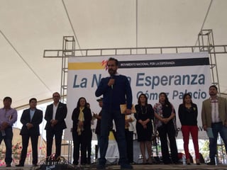  Bejarano estuvo en el Parque La Esperanza de Gómez Palacio para la conformación del Movimiento Nacional por la Esperanza en esta región. (EL SIGLO DE TORREÓN) 