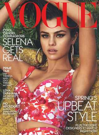 La cantante es portada de Vogue que se publicará en abril. (ESPECIAL)
