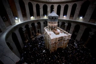 La Iglesia del Santo Sepulcro fue edificada sobre el lugar en que fue enterrado Jesús. 