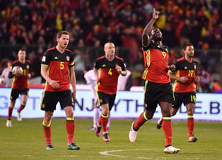 Romelu Lukaku anotó el gol del empate que tiene a Bélgica como primer lugar del grupo H. (AP)