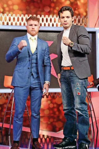 Saúl 'Canelo' Álvarez y Julio César Chávez Jr. se enfrentarán el próximo sábado 6 de mayo en Las Vegas. (Archivo)