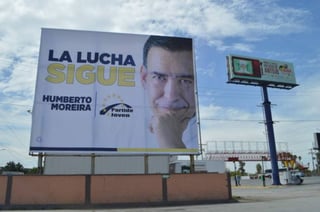 Lo aprovechan. El Partido Joven busca atraer a los electores con la imagen de Humberto Moreira. (EL SIGLO DE TORREÓN)
