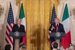 Importante para los Estados Unidos. Queremos que sea fuerte', afirmó Trump en una rueda de prensa con el primer ministro italiano, Paolo Gentiloni, pese a haber criticado a la UE en el pasado. (EFE)