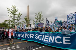 Protesta. Los actos en apoyo de la ‘Marcha por la Ciencia’ se están repitiendo en más de 400 ciudades estadounidenses. (EFE)