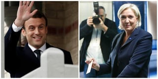 Macron y Le Pen, a la cabeza según las primeras estimaciones. (ARCHIVO) 