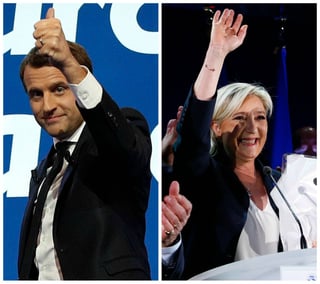 Los candidatos. Macron y Le Pen ofrecen a los electores un agudo contraste, pues albergan opiniones diametralmente opuestas sobre el futuro de la Unión Europea y la permanencia de Francia.