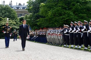 Nuevo dirigente. Emmanuel Macron fue proclamado oficialmente presidente de Francia.