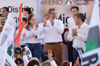Denuncia.  El candidato de 'los azulillos', es un cobarde por la manera en que se refiere a las mujeres de Coahuila, dijo Ochoa.