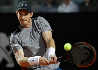 Andy Murray no podrá defender su título en Roma tras caer 6-2, 6-4 con Fabio Fognini. (AP)
