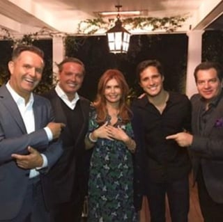 La actriz Roma Downey publicó en su cuenta de Instagram imágenes de la reunión de Boneta y Luis Miguel. (ESPECIAL)