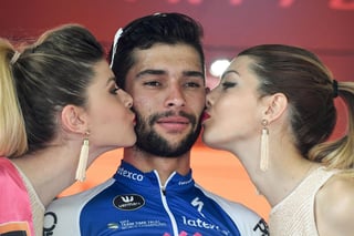 El ciclista colombiano Fernando Gaviria del Quick-Step Floors. Gaviria gana su tercera etapa del Giro