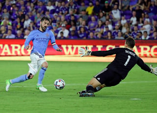 El atacante español David Villa lució en la victoria del New York FC. (AP)