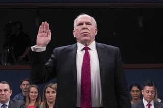 Jura. El exdirector de la CIA John Brennan testificó ante el Comité de Inteligencia del Senado.