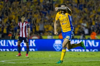 André-Pierre Gignac metió un par de goles en el partido de ida de la gran final del Clausura 2017. (Notimex)