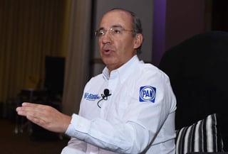 El expresidente Felipe Calderón reaccionó a lo dichos la mañana de hoy miércoles por Eva Cadena. (ARCHIVO)