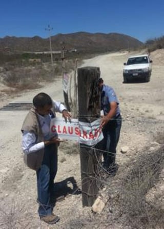 Personal de la Profepa en la entidad acudió al municipio de Cuencamé, en donde se llevo a cabo la inspección a las instalaciones de la empresa minera. (ESPECIAL) 