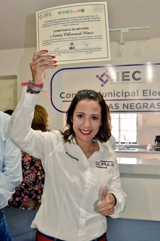 Cargo. Sonia Villarreal, candidata electa para el Ayuntamiento en Piedras Negras.