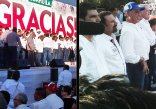 Simpatizantes de Riquelme celebran en Saltillo, en Torreón marcha el Frente por un Coahuila Digno. (EL SIGLO DE TORREÓN)