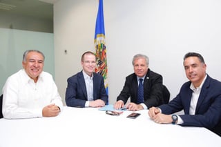 Proceso. Ricardo Anaya Cortés y Guillermo Anaya Llamas se reúnen con el secretario de la OEA, Luis Almagro.