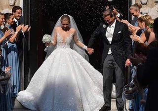 La novia que usó un vestido de 1 millón de euros