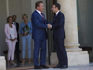 “Todos respiramos igual”, dijo después de que Macron lo acompañó a las escaleras del Palacio del Eliseo. (EFE)