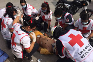 Evento. Con un simulacro, ayer se celebró el Día del Socorrista en la Cruz Roja de Torreón. (ANGÉLICA SANDOVAL)