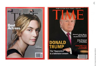 Polémica. Una copia enmarcada de una portada de la revista Time colgada en al menos cuatro de los clubs de golf del Presidente estadounidense, Donald Trump, es falsa.