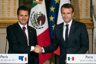 Apuesta. Peña Nieto (izq.) y  Macron (der.) relanzarán el Consejo Estratégico Franco-Mexicano. 