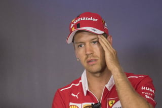El piloto alemán Sebastian Vettel (Ferrari) en rueda de prensa. Hamilton y Vettel hacen las paces