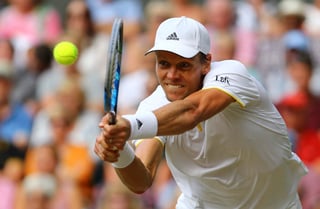 Tomas Berdych llegó a las semifinales en Wimbledon, donde cayó con Roger Federer. (AP)