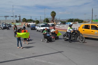 Protestaron. Fue el pasado martes que un grupo de personas con discapacidad se manifestaron en Torreón para exigir la Ruta Rosa. (EL SIGLO DE TORREÓN)