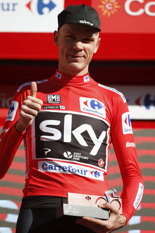 Tras la tercera etapa de la Vuelta a España, Chris Froome, campeón del Tour de Francia, asumió el liderato de la clasificación. (EFE)