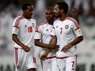 Emiratos Árabes Unidos derrotó 2-1 a Arabia Saudita y aún tiene opciones de ir al Mundial de Rusia. (Especial)