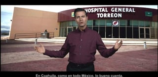 
Publicación. En el video que difundió el Gobierno federal, se resaltó la construcción del Hospital General de Torreón. (ESPECIAL)