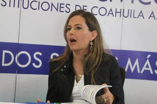 Alejandra Wade, presidente del Consejo Cívico de las Instituciones de Coahuila (CCIC). (ARCHIVO)